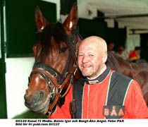 Bengt-Åke Angel tillsammans med sin bästa häst, Bolets Igor. På onsdagskvällen avled Bengt-Åke Angel vid en ålder av 56 år.Foto: P&R