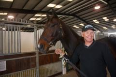 Sebastian K. slog nytt världsrekord med bred marginal när han vann på 1.07,7 på Pocono Downs för sin tränare Åke Svanstedt. Foto av THOMAS BLOMQVIST