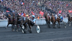 Up and Quick och Jean Michel Bazire vinner Prix d'Amerique 2015. Kan ekipaget upprepa bedriften i år? Foto av LARS JAKOBSSON