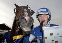 Zenit Brick och Kim Eriksson satte skräck i motståndarna inför finalen av Olympiatravet. Foto av LARS JAKOBSSON