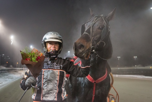 Emilia Leo satte dit skrällen Bionicle Man i lärlingsloppet. Foto: David Schreiner, TR Bild Foto av David Schreiner, TR Bild