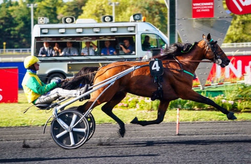 Face Time Bourbon sträcker ut för Björn Goop på Vincennes. Foto: Gerard Forni Foto av Gerard Forni