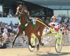 Peter Kleinhans och Luc Oullette inför fjolårets start i Elitloppet. Foto: Lars Jakobsson