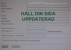 Se till att ha rätt uppgifter på din Travkompanisida.