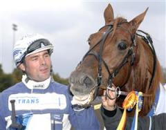 En tysk h&auml;rf&ouml;rare ledde svenskarna till seger i landskampen. Conrad Lugauer och Copper Beech hade inga problem att motsvara favoritskapet. Foto: Claes K&auml;rrstrand