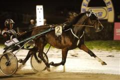 Never Again och Örjan Kihlström vann V75-4. Foto: Maria Holmén