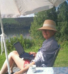 Utsikten mot fjällsjön är nu utbytt mot Viking Kronos hage.
